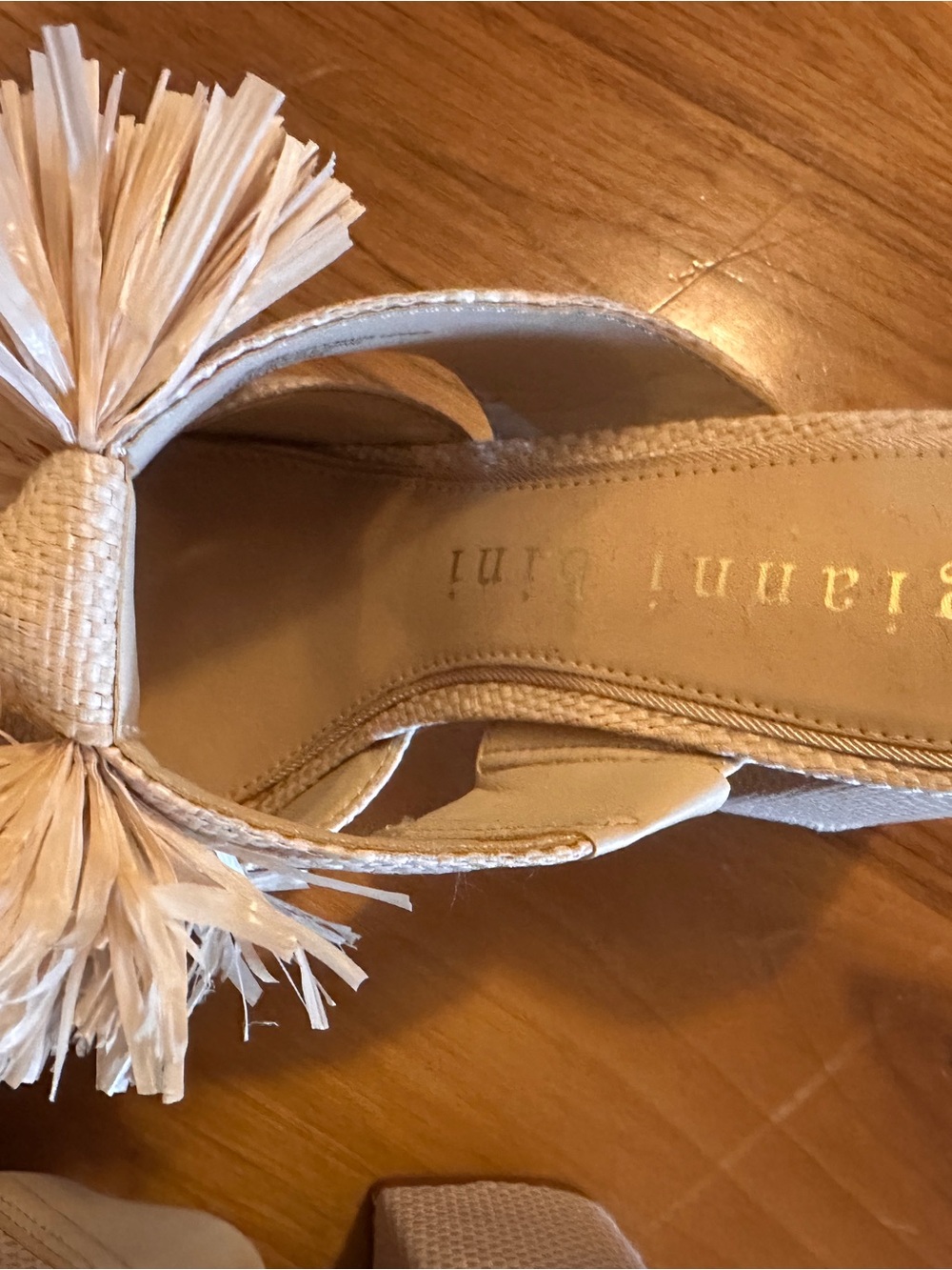 Gianni Bini Beige Raffia Knot Slide Mules NWT 6.5 - Picture 6 of 11